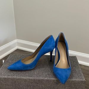 Ann Taylor Blue Suede Mila Heels